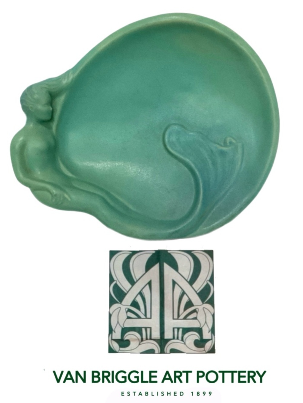 Van Briggle Mermaid Plate / Dish